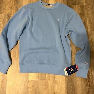 Champion Men's Light Blue Crewneck Sweater